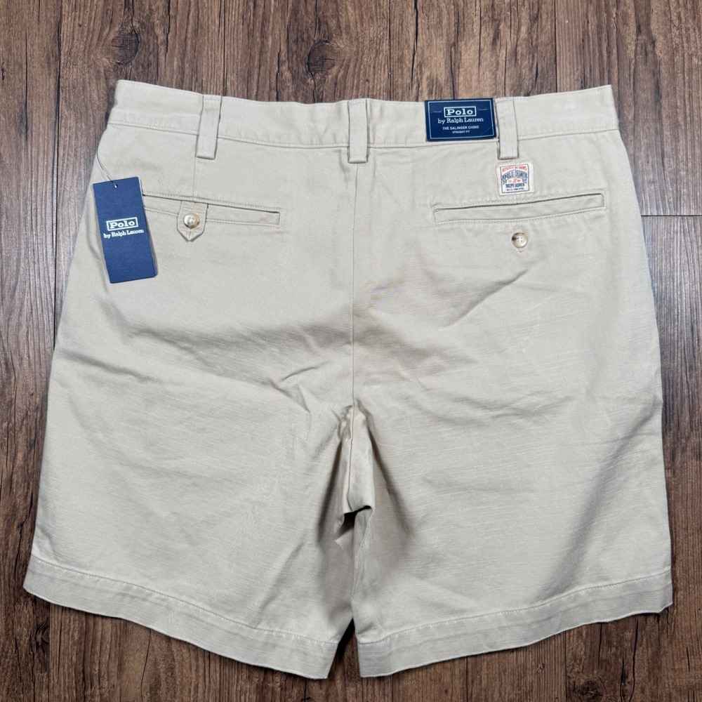 Polo Ralph Lauren Salinger Chino Shorts Mens 34 Tan Khaki Straight Fit NWT